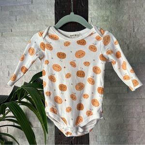 Rabbit + Bear Baby Organic Cotton Cutesy Pumpkin Onesie 6-9 Months